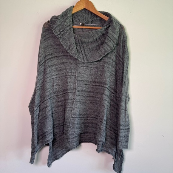 Free People Banana Split Wool Alpaca Blend Cowl Neck Slouchy Sweater Small - Picture 1 of 7